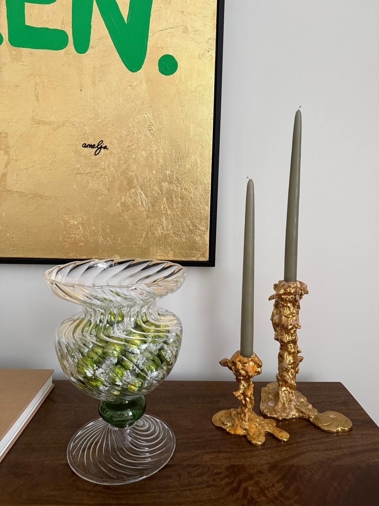 Candle sticks / home decor / decorative / gold / green / 

#LTKspring #LTKuk #LTKeurope