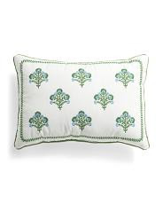 14x20 Ira Floral Stamp Outdoor Pillow | TJ Maxx