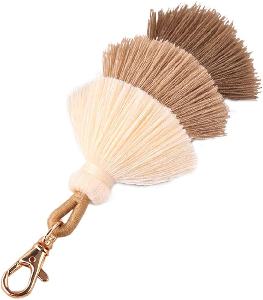 Keychain Handmade Colorful Boho Pom Pom Keychains Tassel Bag Charm Women Fashion Keychain Jewelry... | Amazon (US)