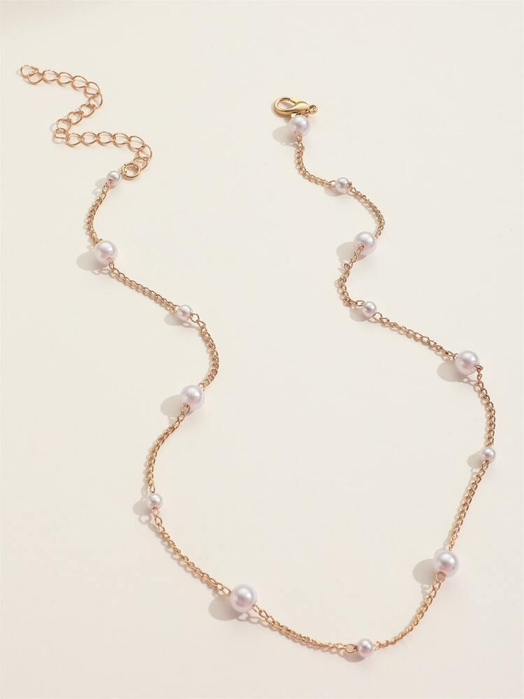 Faux Pearl Decor Necklace | SHEIN
