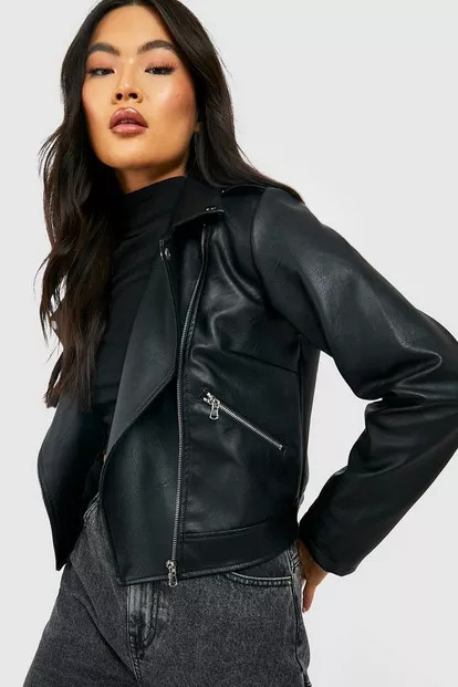 Faux Leather Moto Jacket | Boohoo.com (US & CA)