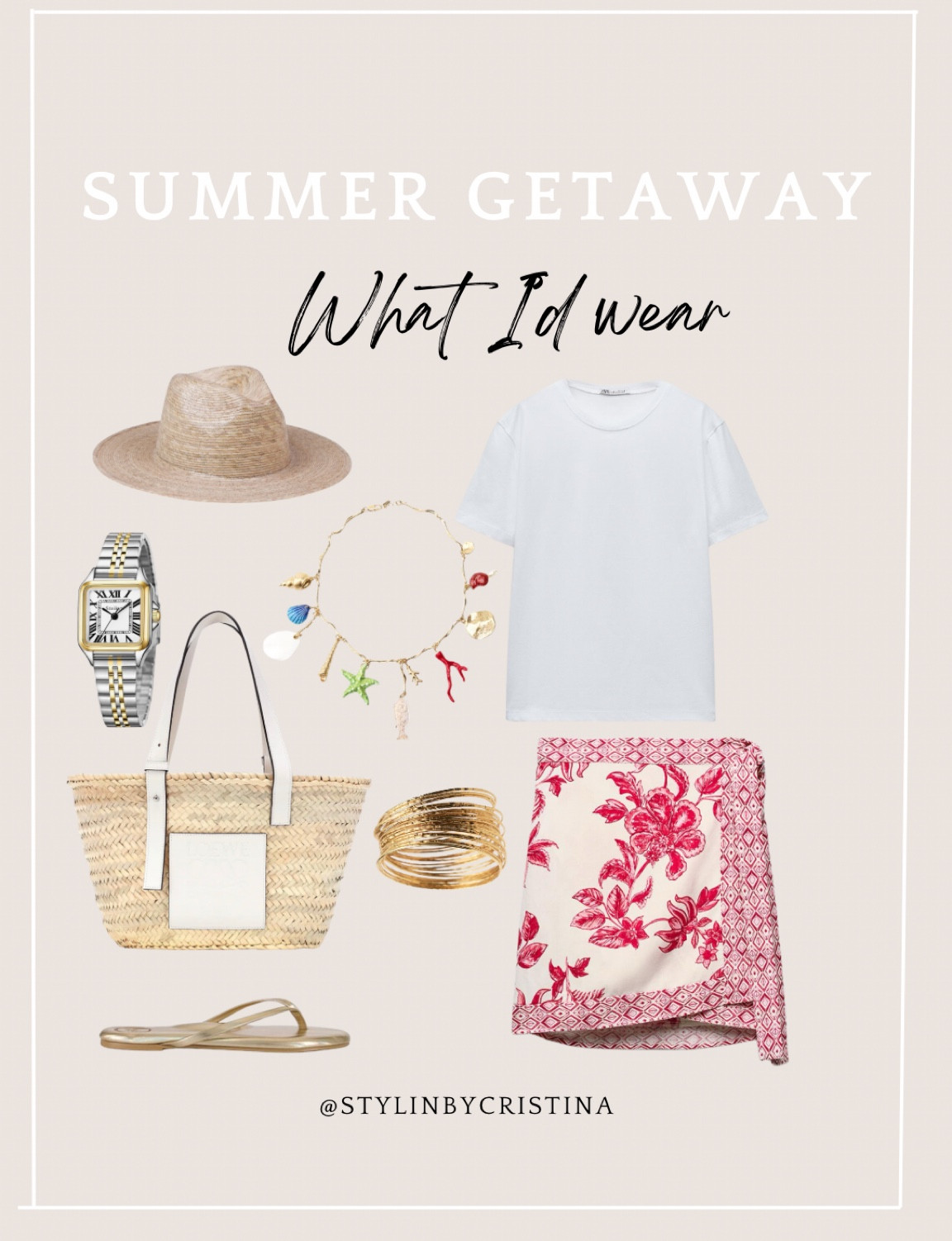 Resort style / vacation outfits / fedora hat / basket bag / flat sandals / look for less / basic white tee 

#LTKSeasonal #LTKTravel #LTKFindsUnder100