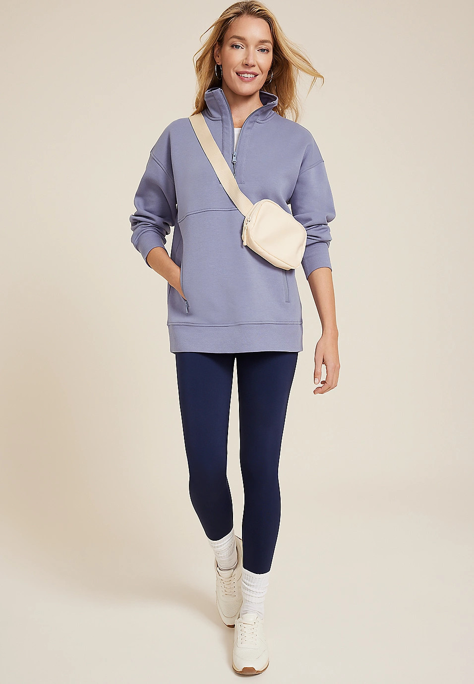 Athleisure Half Zip Pullover Sweatshirt | Maurices