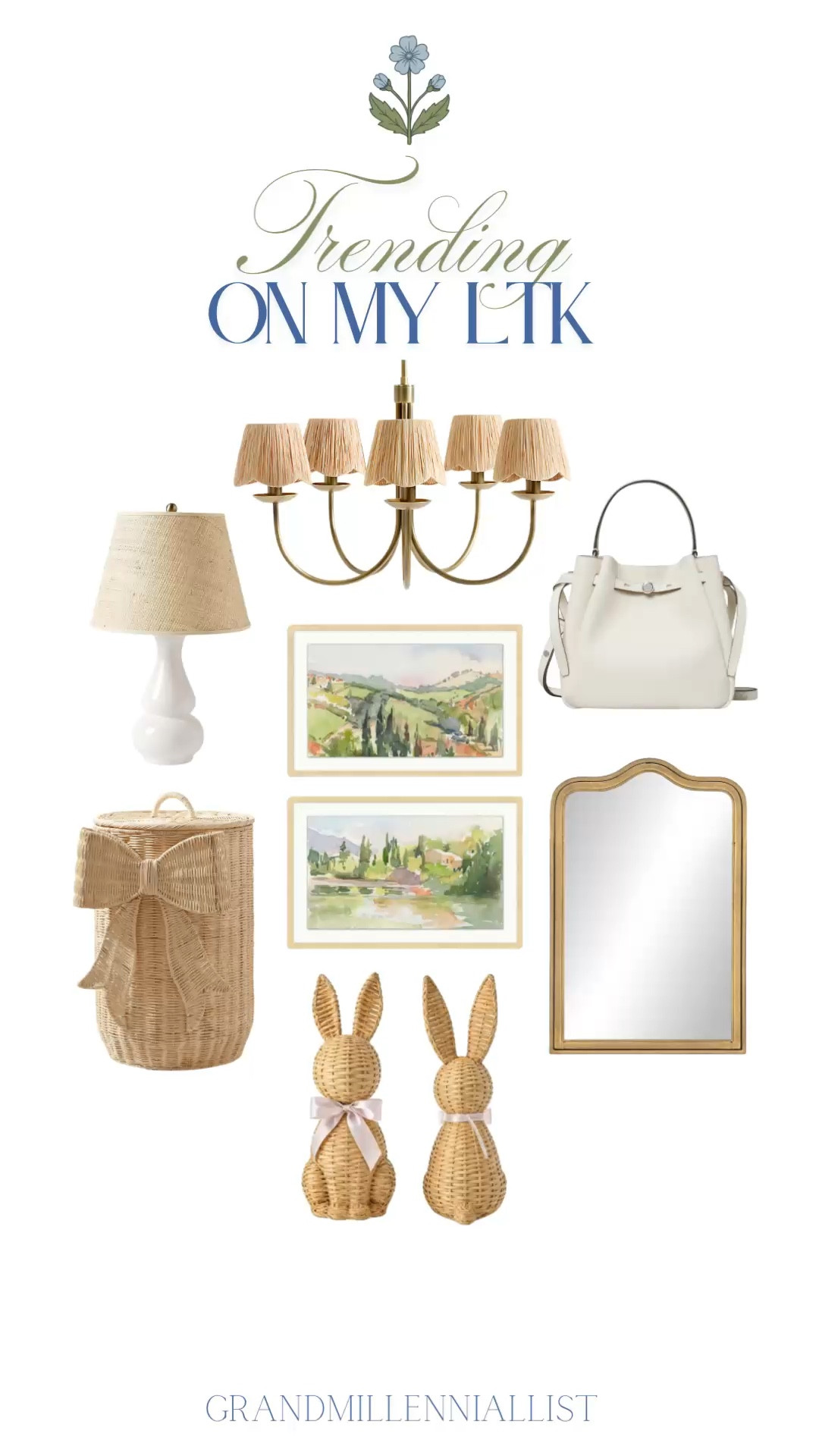 Trending today! 

Home decor mirror lamp hamper chandelier handbag artwork bunny Easter 

Serena & Lily Pottery Barn Walmart Ballard Designs Nordstrom 

#LTKHome #LTKSeasonal