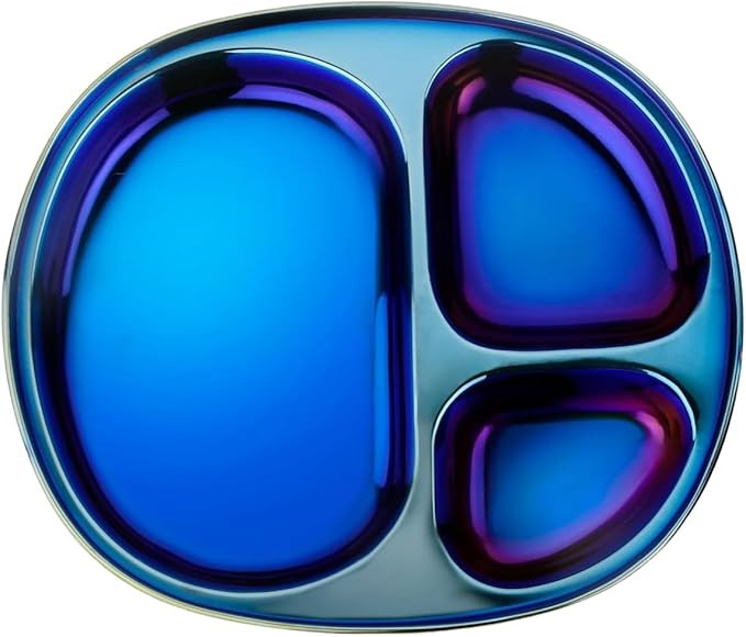 Ahimsa Stainless Steel Kids Plates - Divided Toddler Plates, Pediatrician Designed, Non Toxic Tod... | Amazon (US)