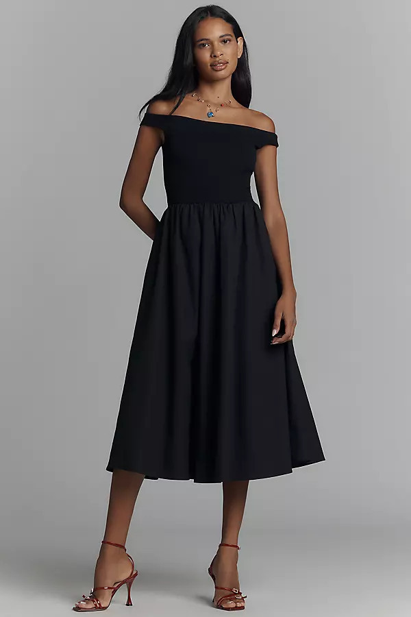 Vera Off-The-Shoulder Midi Dress | Anthropologie (US)
