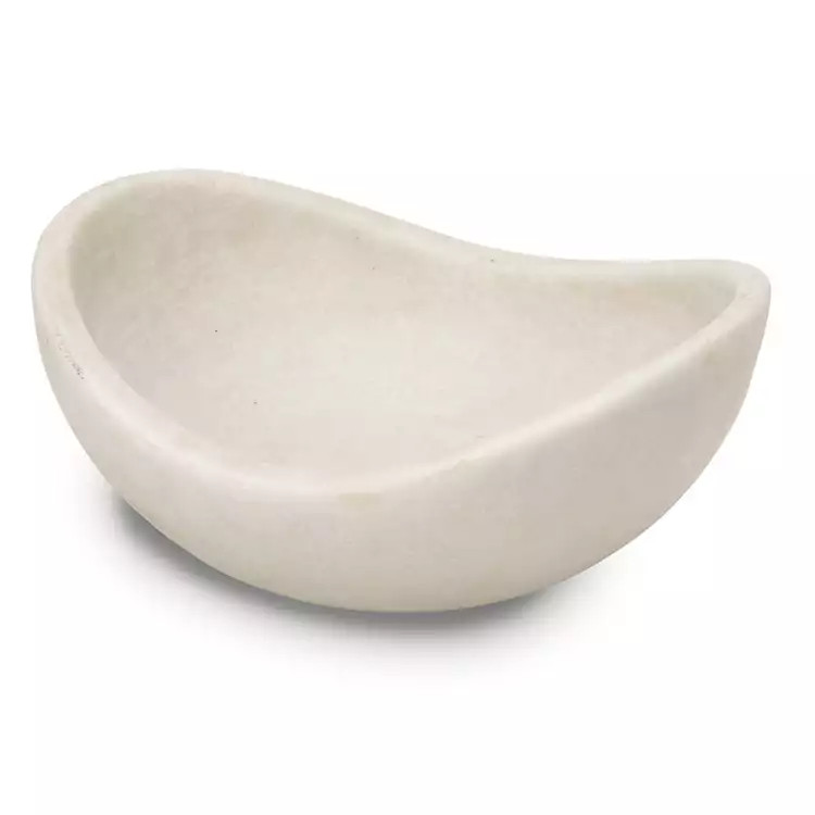 New! Curved Faux Marble Decorative Bowl | Kirklands