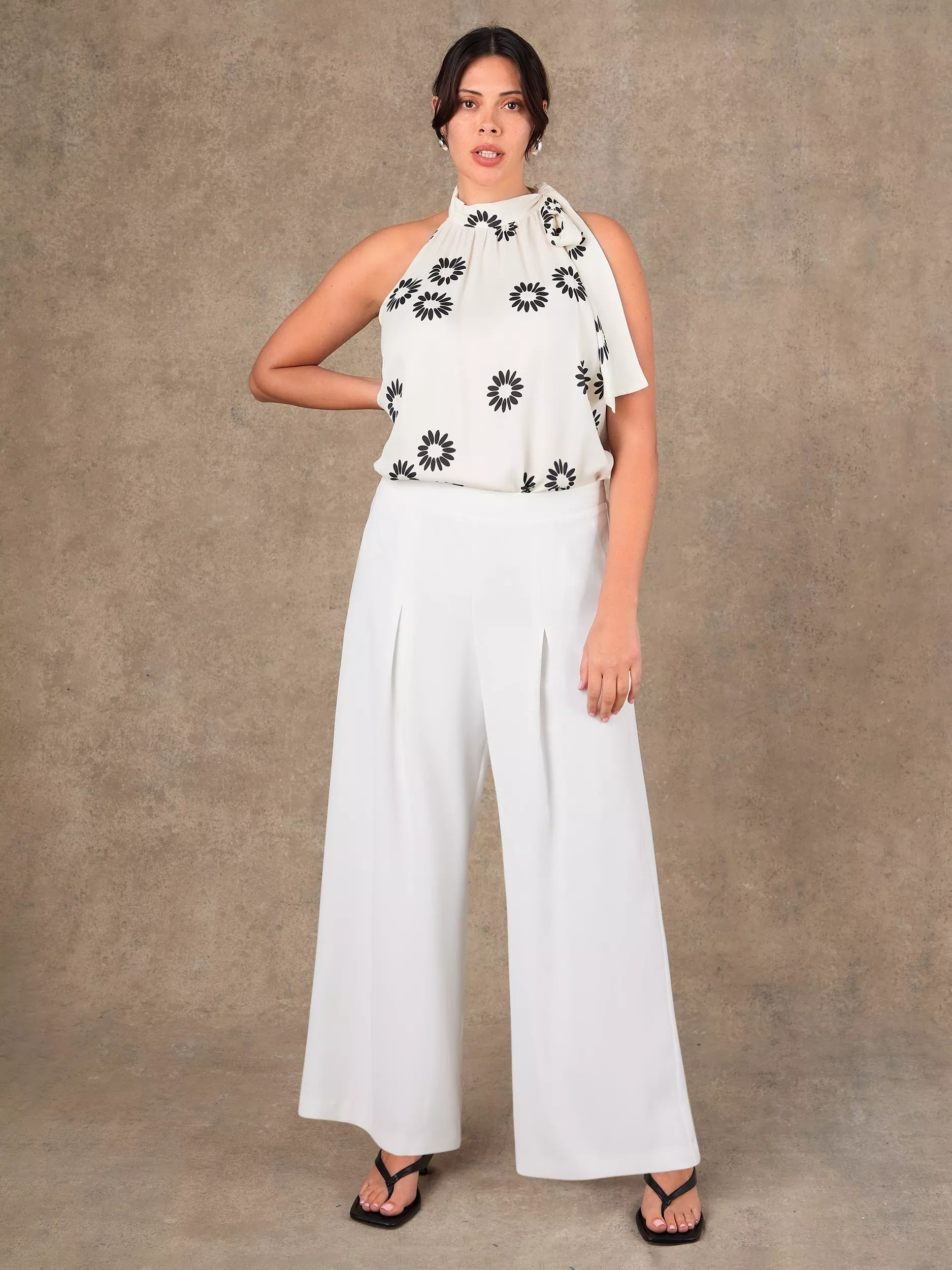 Live Unlimited Pleat Front Tailored Trousers, White | John Lewis (UK)