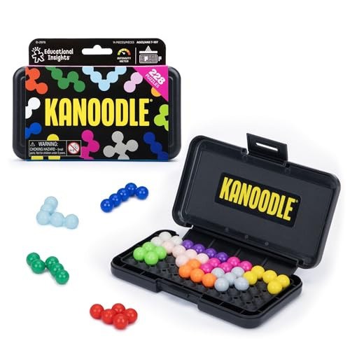 Educational Insights Kanoodle - Original 3D Brain Teaser Puzzle, Single Player Mind Challenge Toys, Handheld Travel Games, Challenging Logic Puzzles and Gifts for Kids, Teens & Adults Ages 7+ | Amazon (US)