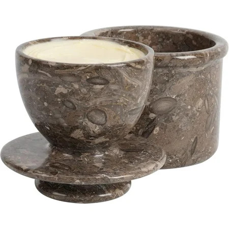 Radicaln Oceanic Marble Butter Keeper with Lid 4.25" – Handmade Butter Dish for Kitchen Countertop & Dining Table – Premium French Butter Crock, Gift Accessory | Walmart (US)
