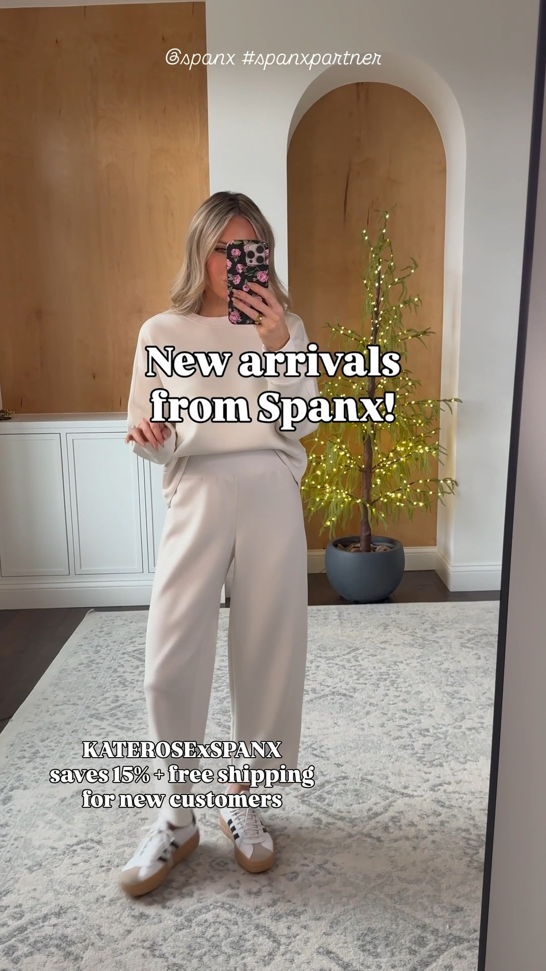 @spanx new arrivals! Use code KATEROSExSPANX to save 15% plus free shipping for new customers 

Gorgeous new air essentials luxe collection - comes in multiple colors and styles. Wearing crewneck sweatshirt (sized up to small) and barrel sweatpants (xs petite)

Air essentials luxe cardigan is such a nice gift - perfect for travel or an elevated casual outfit. 4 colors - wearing size small

Booty boost luminara leghjngs - beautiful sheen detail - grab the matching tank for an elevated workout set! Comes in full length or 7/8 length. Wearing xs in both

#spanxpartner

Follow my LTK @roseykatestyle on the @shop.LTK app to view this post and get my exclusive app-only content!

#liketkit #LTKHoliday
@shop.ltk
https://liketk.it/5Gwnf 

Follow my LTK @roseykatestyle on the @shop.LTK app to view this post and get my exclusive app-only content!

#liketkit  
@shop.ltk
https://liketk.it/5H47R

Follow my LTK @roseykatestyle on the @shop.LTK app to view this post and get my exclusive app-only content!

#liketkit #LTKPetite #LTKGiftGuide #LTKTravel #LTKPetite #LTKGiftGuide #LTKOver40 #LTKSeasonal #LTKPetite
@shop.ltk
https://liketk.it/5JdQS

#LTKGiftGuide #LTKPetite #LTKTravel