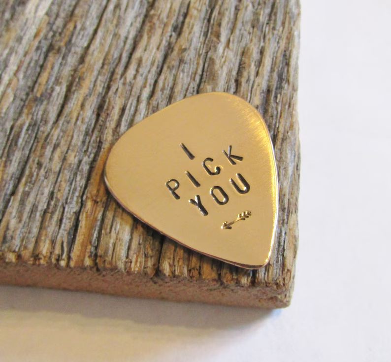 I Pick You Guitar Pick Him Guitar Pick Gift Personalized | Etsy | Etsy (US)