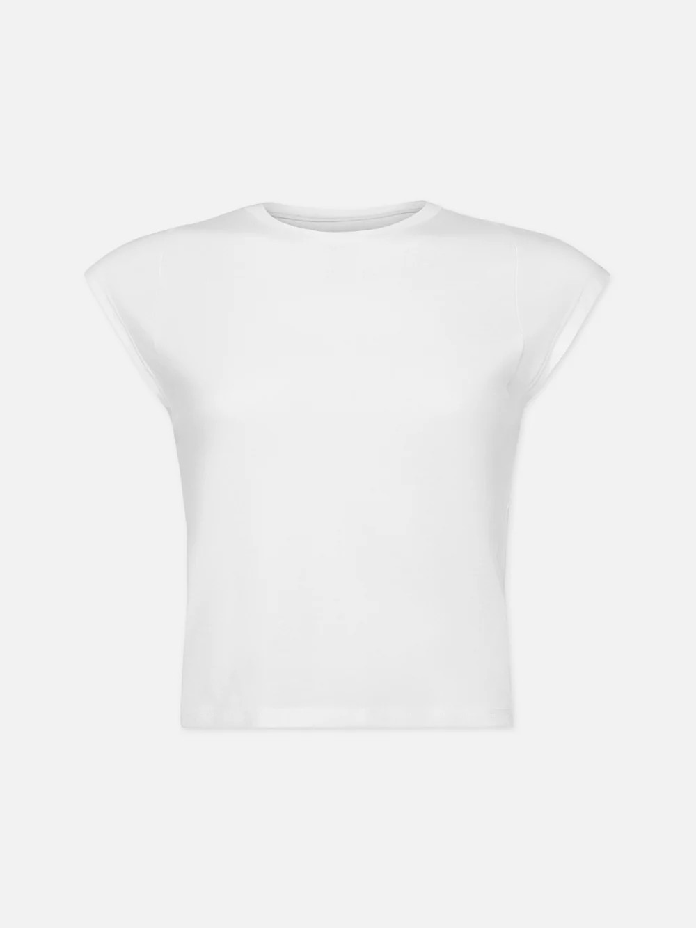 Le High Rise Muscle Tee  in  Blanc | Frame Denim