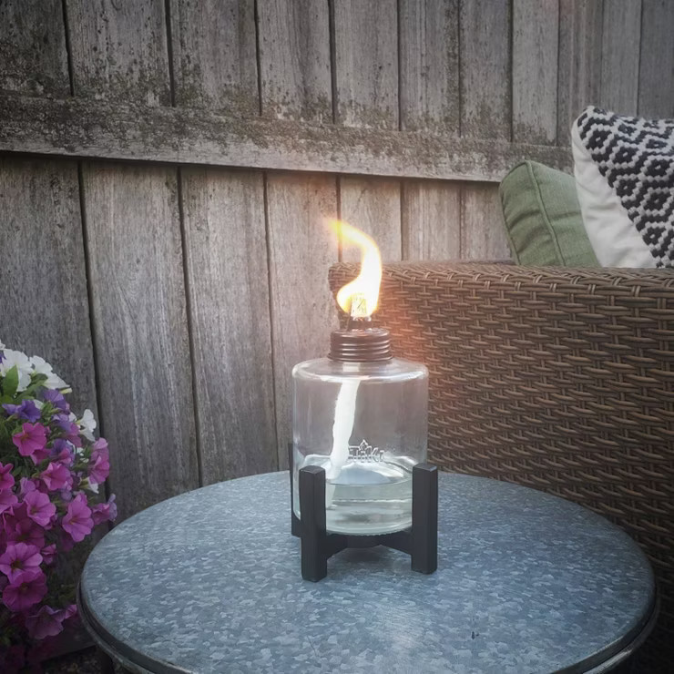 Elevated Tall Glass Tabletop Outdoor Torch - TIKI | Target