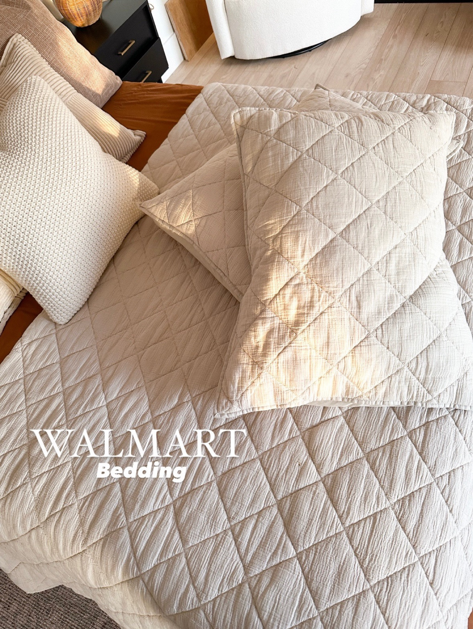 Better Homes & Gardens beige quilted bedding set under $70 from Walmart! 

#Walmarthome


#LTKHome #LTKStyleTip