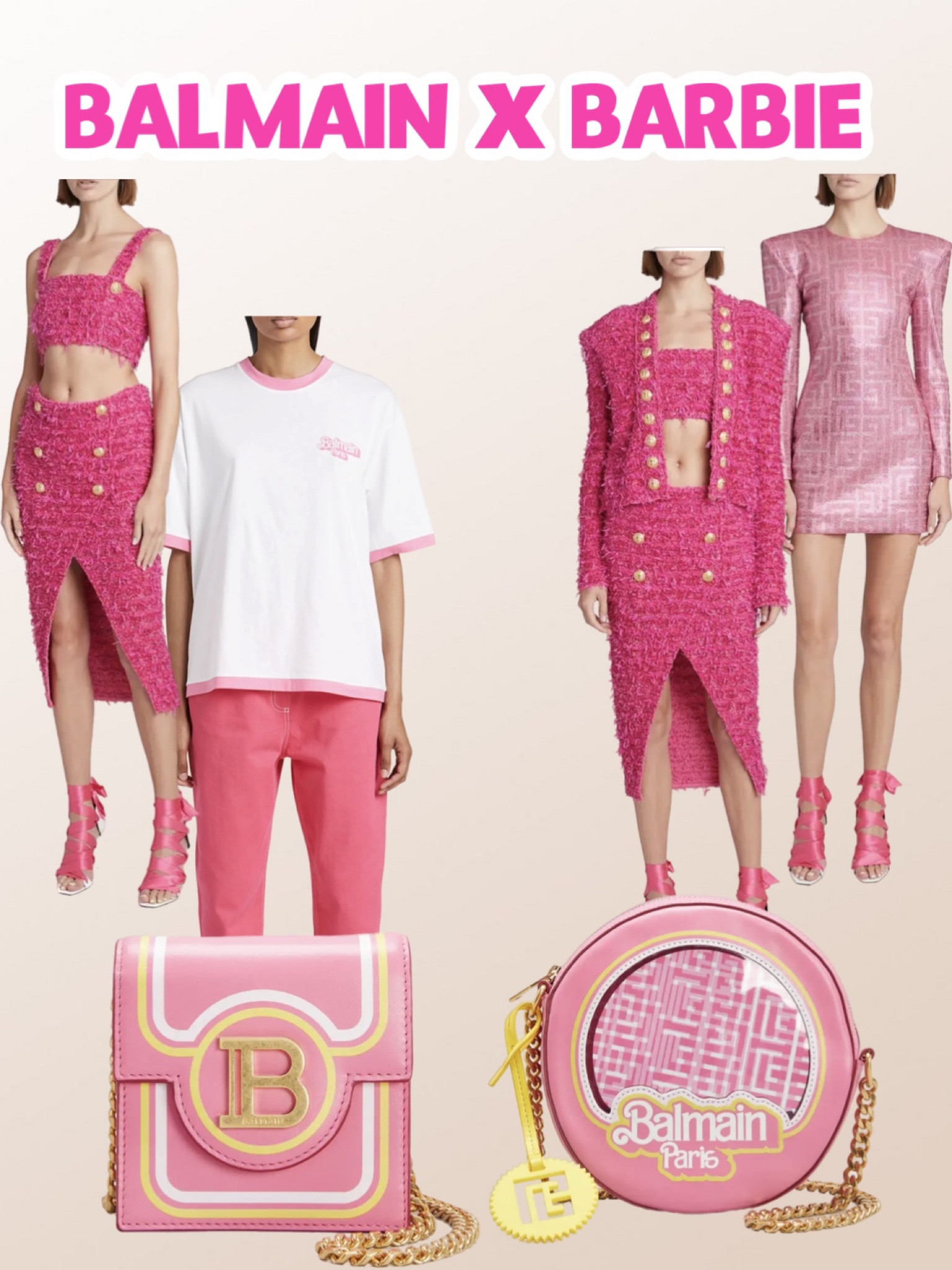 I am living for all of the Barbie Collabs! BALMAIN X BARBIE has been released! 
•
Pink, Barbie, BALMAIN, summer style, tweed, handbags

#LTKU #LTKFind #LTKworkwear