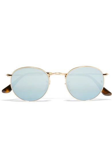 Icons round-frame gold-tone mirrored sunglasses | NET-A-PORTER (UK & EU)