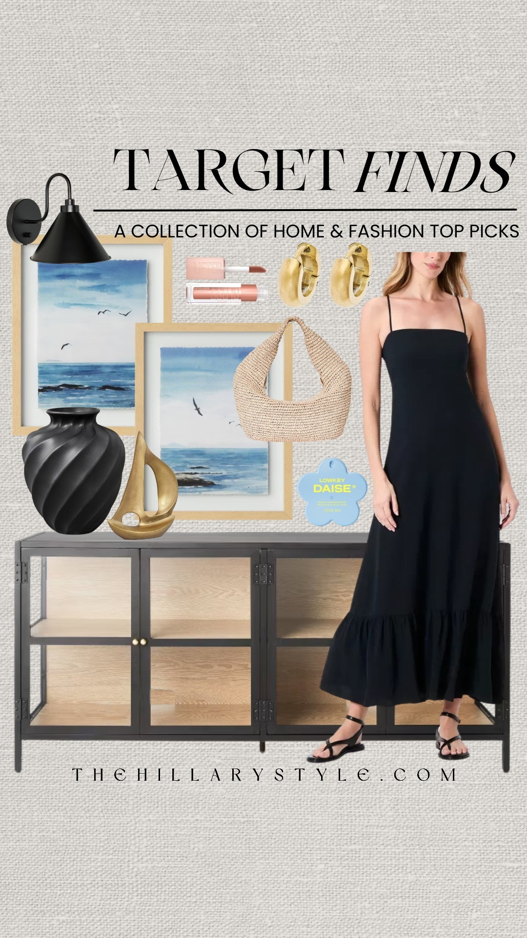 Target Summer Finds: Coastal Home & Fashion
Summer styling made easy with these new arrivals from Target. Blending warm minimalism with a classic coastal aesthetic, these pieces effortlessly elevate your seasonal wardrobe and home decor. Look effortlessly chic in this stunning black maxi dress, perfectly paired with a woven straw bag and chunky gold hoops for the ultimate quiet luxury vibe. 

 #TheHillaryStyle #TargetFinds #TargetStyle #CoastalStyle #CoastalGrandmother #WarmMinimalism #SummerFashion #SummerHomeDecor #QuietLuxury #TargetHome #MinimalistStyle #SummerMaxiDress #OOTD 

#LTKootd #LTKSeasonal #LTKHome