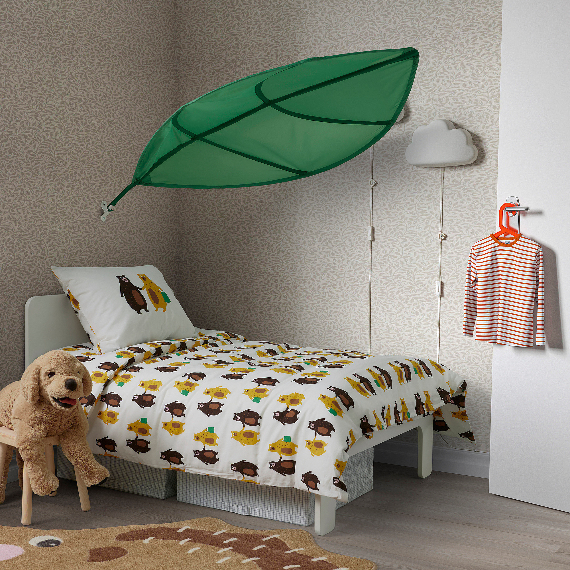 IKEA LÖVA bed canopy, leaf/green, Length: 54 | IKEA US