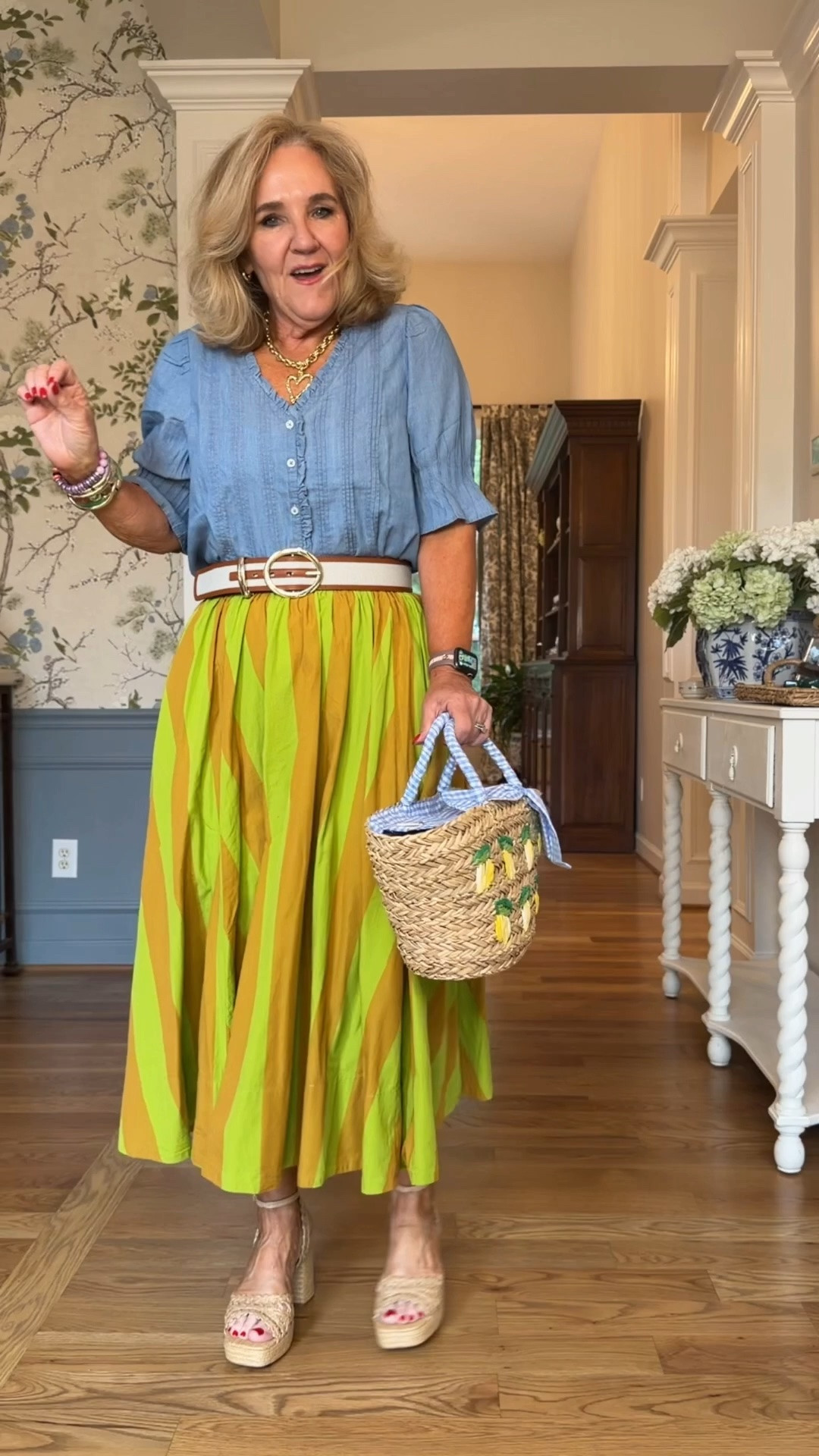 I love a fun skirt! I sized down to a small. Several colors available. 
Top I sized down to a small 
Everything but the skirt is on sale!

#LTKSaleAlert #LTKOver40 #LTKootd