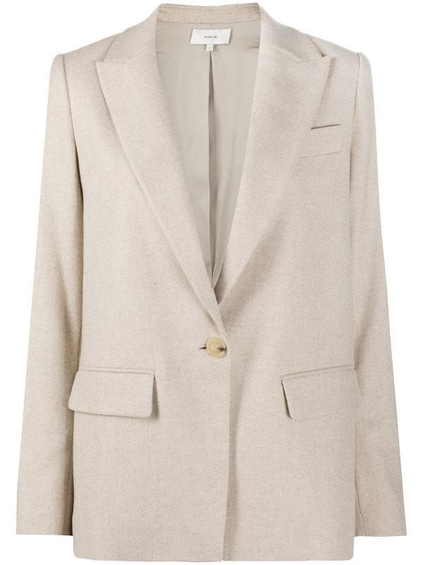 fitted flannel blazer | Farfetch (US)
