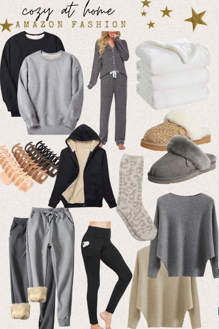 Amazon fashion amazon finds cozy fashion cozy winter fleece lined sweatshirt sweatpants 

#LTKunder50