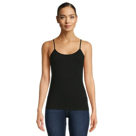 Time and Tru Women s Cami with Adjustable Straps Sizes XS-XXXL | Walmart (US)