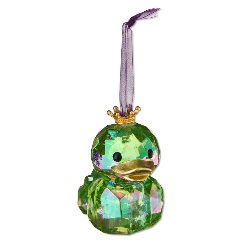 Prism Duck with Crown Ornament, Green, Mardi Gras by Way To Celebrate | Walmart (US)