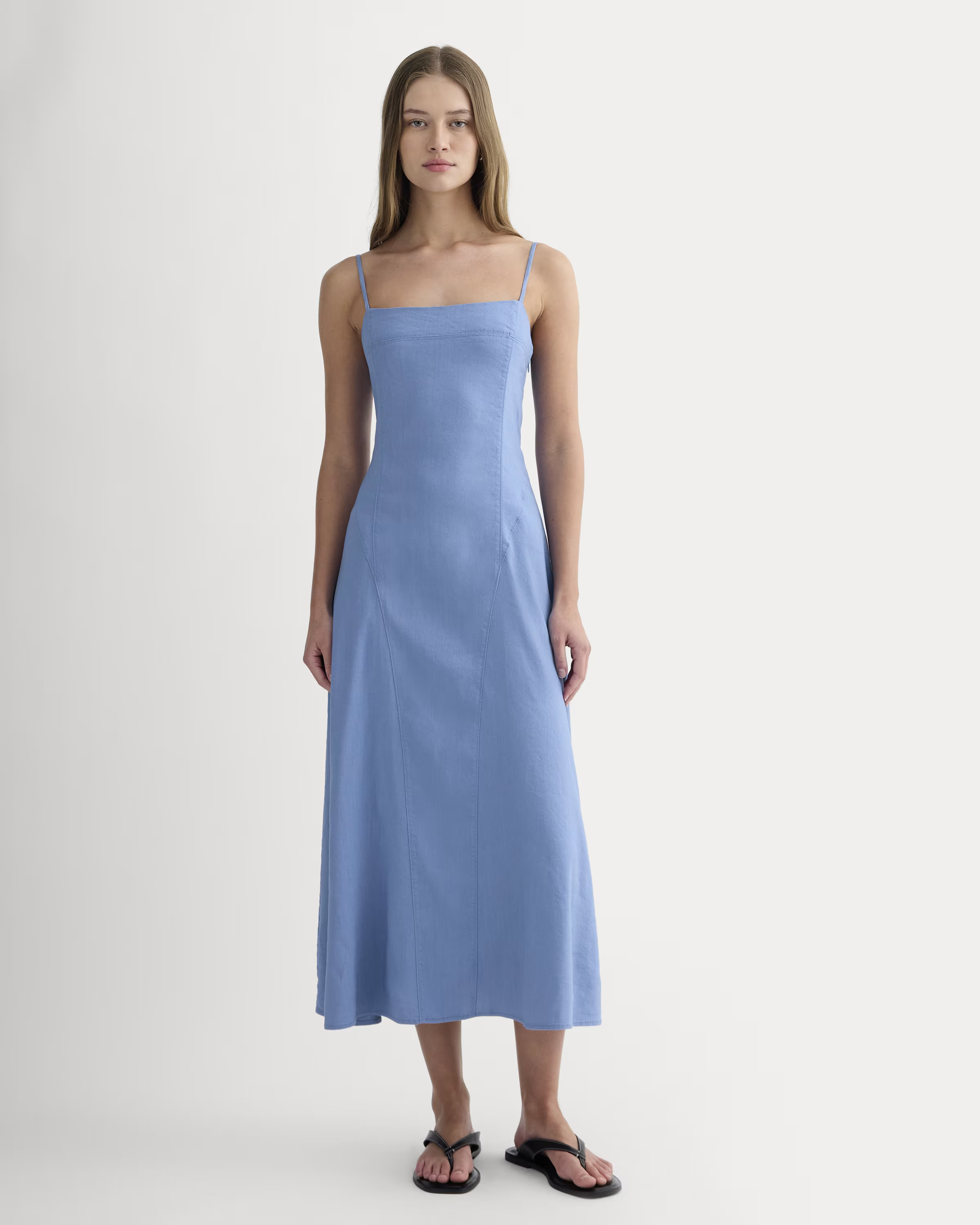 The Seamed Dress in Stretch Linen | Everlane