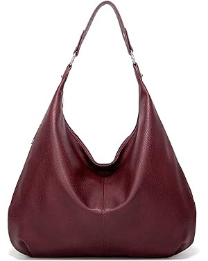 Ashioup Hobo Bags for Women Soft PU Leather Shoulder Bag Vintage Slouchy Handbag with Zipper | Amazon (US)
