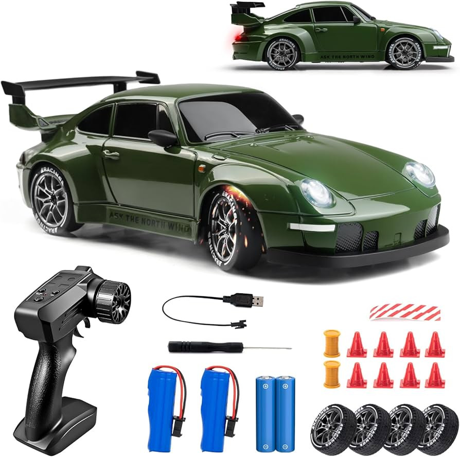 RC Drift Car, 1:24 Scale Remote Control Vehicle with LED Lights, 2.4GHz 20KM/H 4WD High Speed RC ... | Amazon (US)