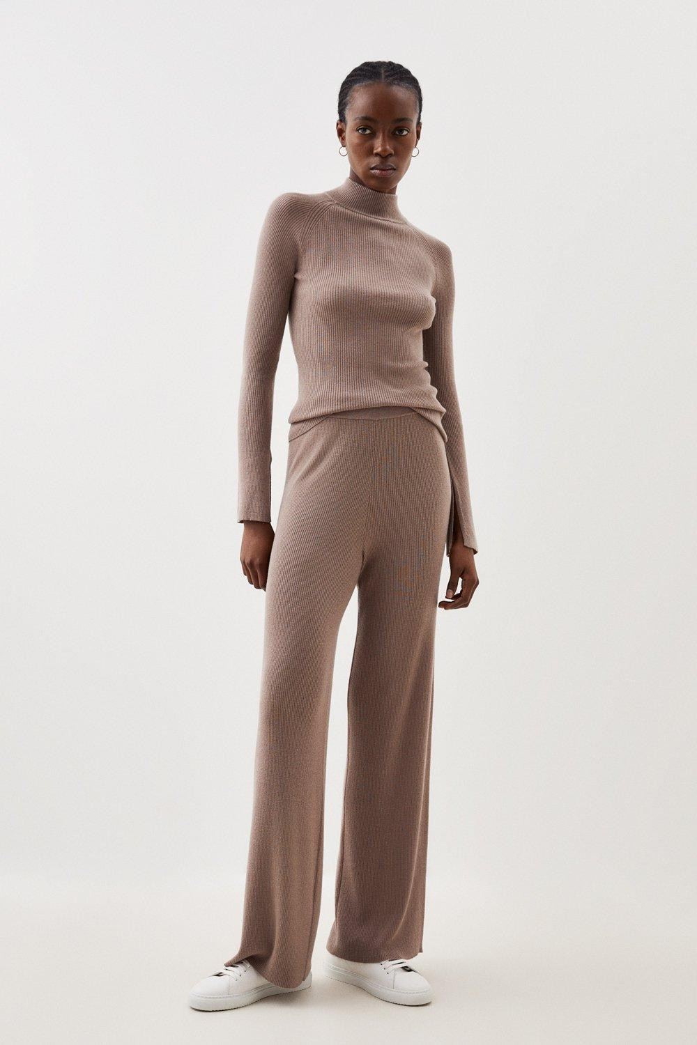 Cashmere Blend Knit Trousers | Karen Millen UK + IE + DE + NL