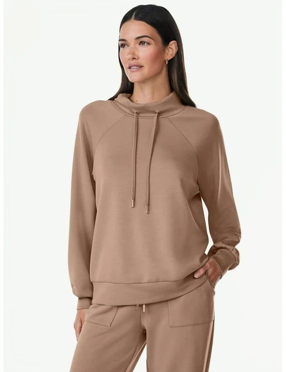 Scoop Women's Ultimate ScubaKnit Funnel Neck Sweatshirt, Sizes XS-XXL | Walmart (US)