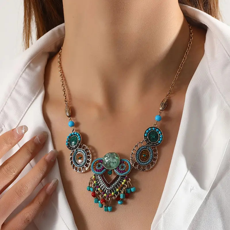 Collar De Estilo Vacacional Bohemio Con Collar De Búho Y Cuentas De Arroz. Joyería Para Mujeres... | Temu Affiliate Program