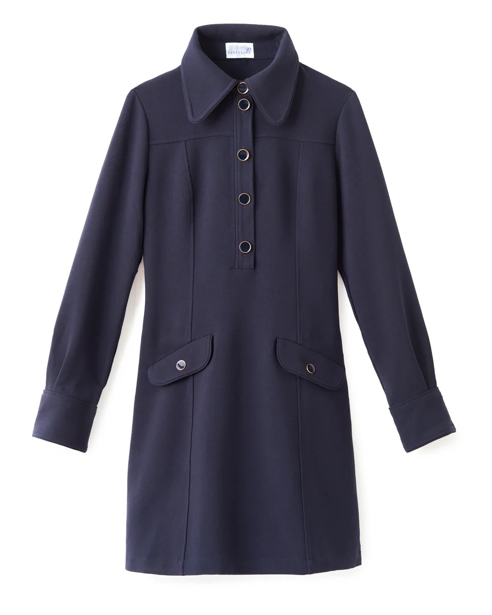 Hayes Dress-Dark Navy | Cartolina