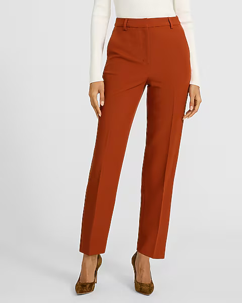 Editor Signature Stretch Super High Waisted Straight Ankle Pant | Express