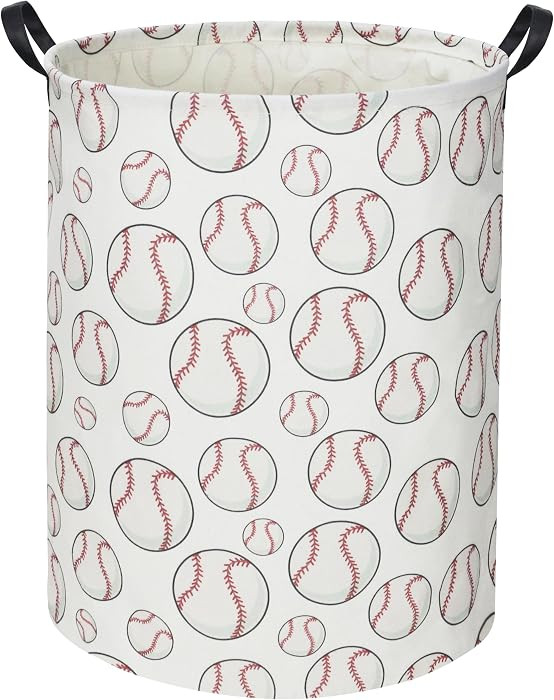 Baseball Kids Laundry Basket Baby Hamper Toy Storage Bin for Boys Room Decor Baby Nursery Hamper ... | Amazon (US)
