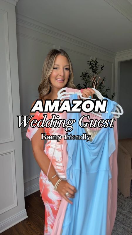 Amazon wedding guest dresses that are non maternity but bump-friendly! All perfect for spring and summer weddings! These would also be perfect for baby showers! 

As far as sizing I sized up to a medium in the fitted styles at 28 weeks pregnant. 



#LTKStyleTip #LTKBump #LTKWedding