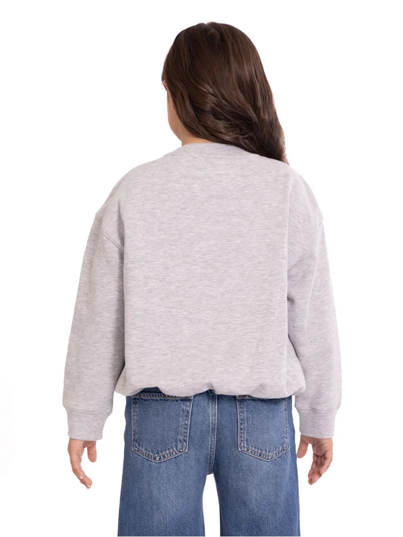 Wonder Nation Hello Kitty Girls Graphic Bubble Hem Top with Long Sleeves, Sizes 4-16 | Walmart (US)