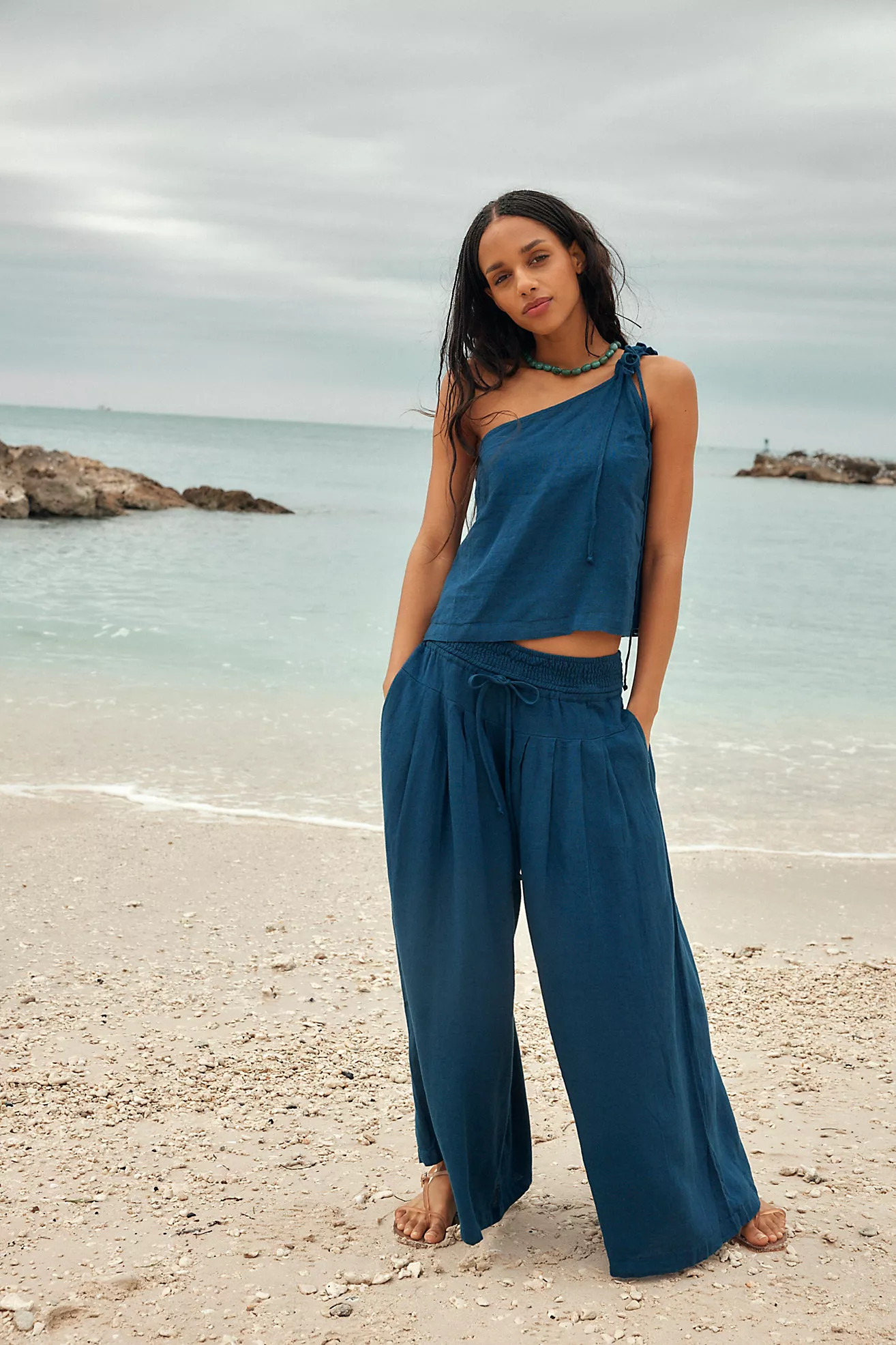 Sandshell Linen Sahara Pant Set | Free People (Global - UK&FR Excluded)