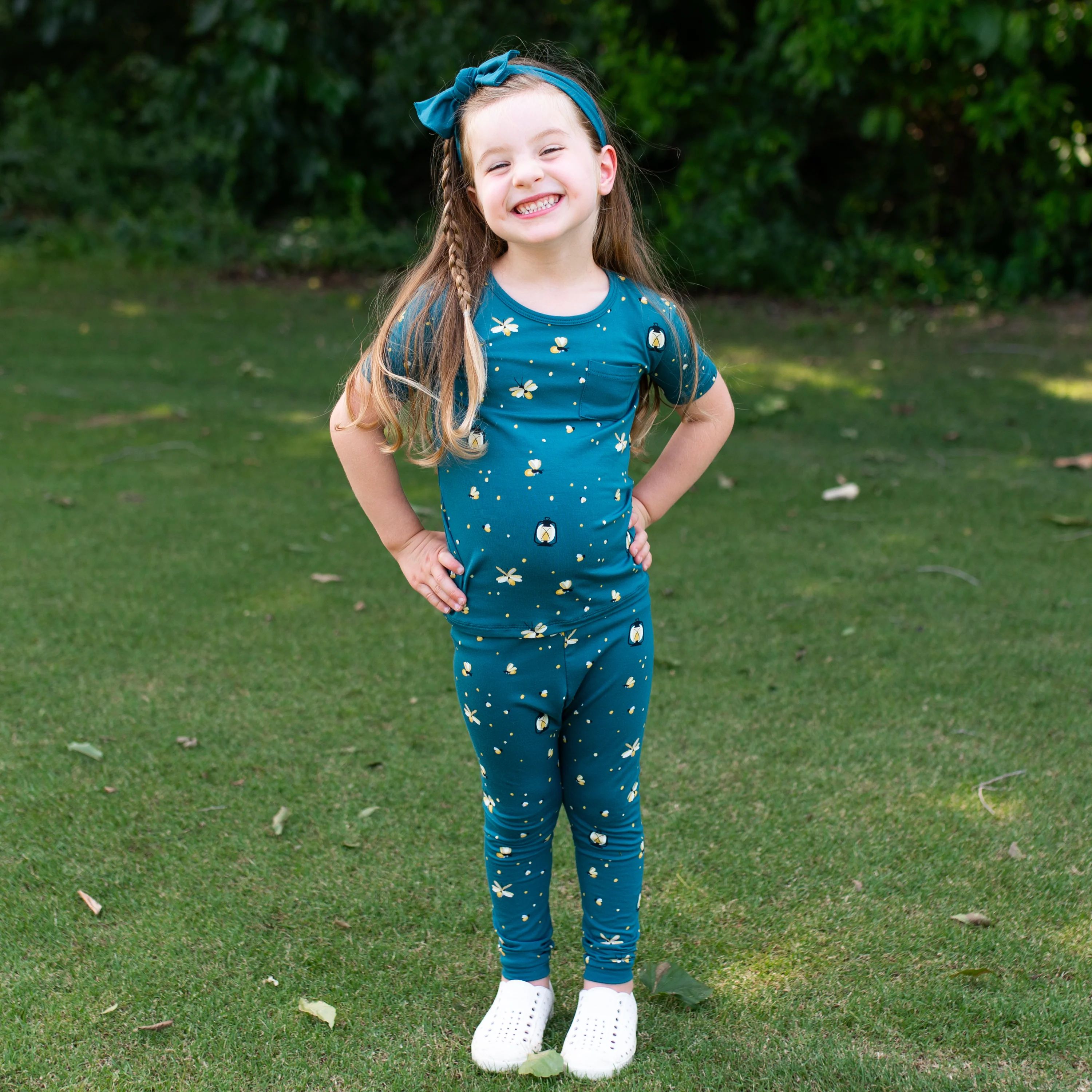 Short Sleeve with Pants Pajamas in Firefly | Kyte BABY