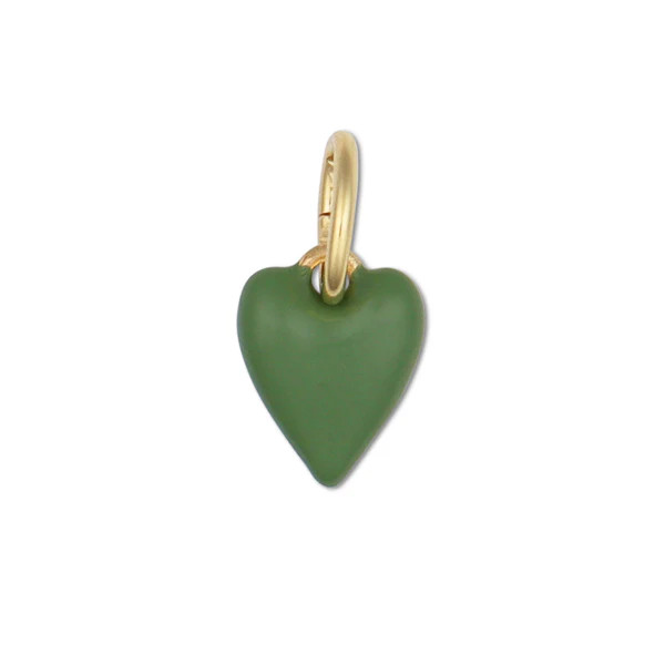 Mini Green Enamel Heart Charm | HART