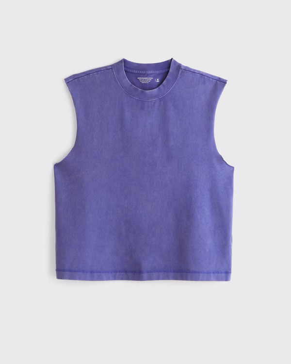 Men's Premium Heavyweight Cropped Tank | Men's Tops | Abercrombie.com | Abercrombie & Fitch (US)
