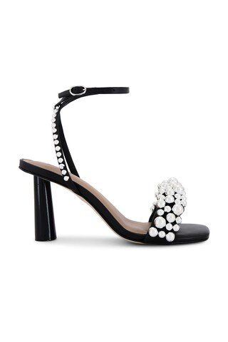 Arch NYC The Ballies Puff Sling Heel in Black & Silver from Revolve.com | Revolve Clothing (Global)