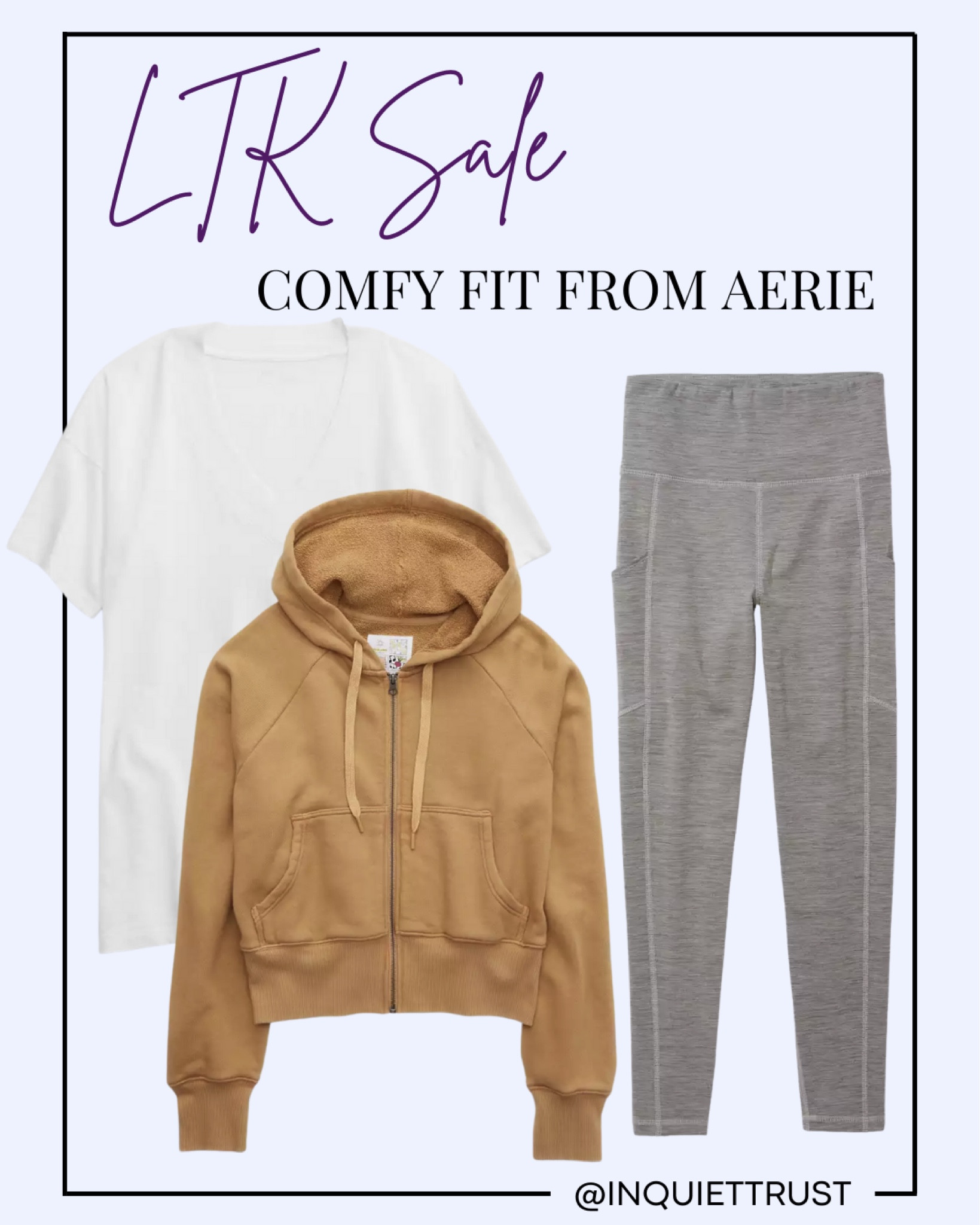 Don’t wait until the LTK Sale is over! Get your comfy outfit sets from Aerie! Check out this v- neck shirt, brown hoodie jacket, and gray leggings! Save this post for when LTK Sale starts tomorrow!

LTK Sale, Aerie finds, Aerie faves, comfy outfit, comfy outfit ideas, comfy outfit inspo, loungewear, loungewear inspo, loungewear ideas, loungewear essentials, loungewear must-haves

#LTKsalealert #LTKstyletip #LTKSale