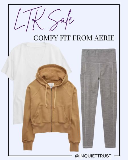 Don’t wait until the LTK Sale is over! Get your comfy outfit sets from Aerie! Check out this v- neck shirt, brown hoodie jacket, and gray leggings! Save this post for when LTK Sale starts tomorrow!

LTK Sale, Aerie finds, Aerie faves, comfy outfit, comfy outfit ideas, comfy outfit inspo, loungewear, loungewear inspo, loungewear ideas, loungewear essentials, loungewear must-haves

#LTKsalealert #LTKstyletip #LTKSale