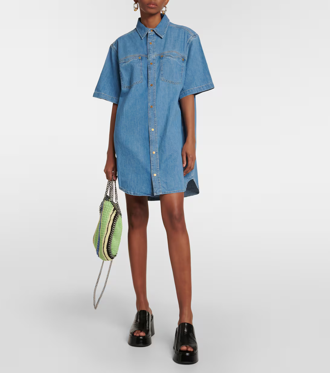 Oversized cotton denim shirt dress | Mytheresa (US/CA)