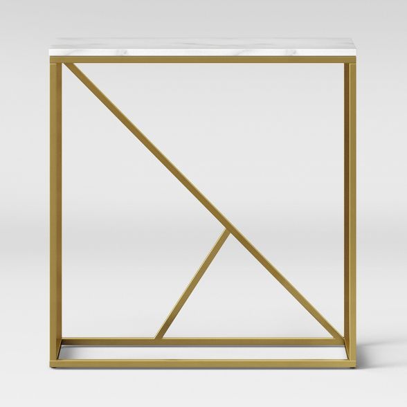 Highfield Console Table White Marble/Brass Ships Flat - Project 62™ | Target