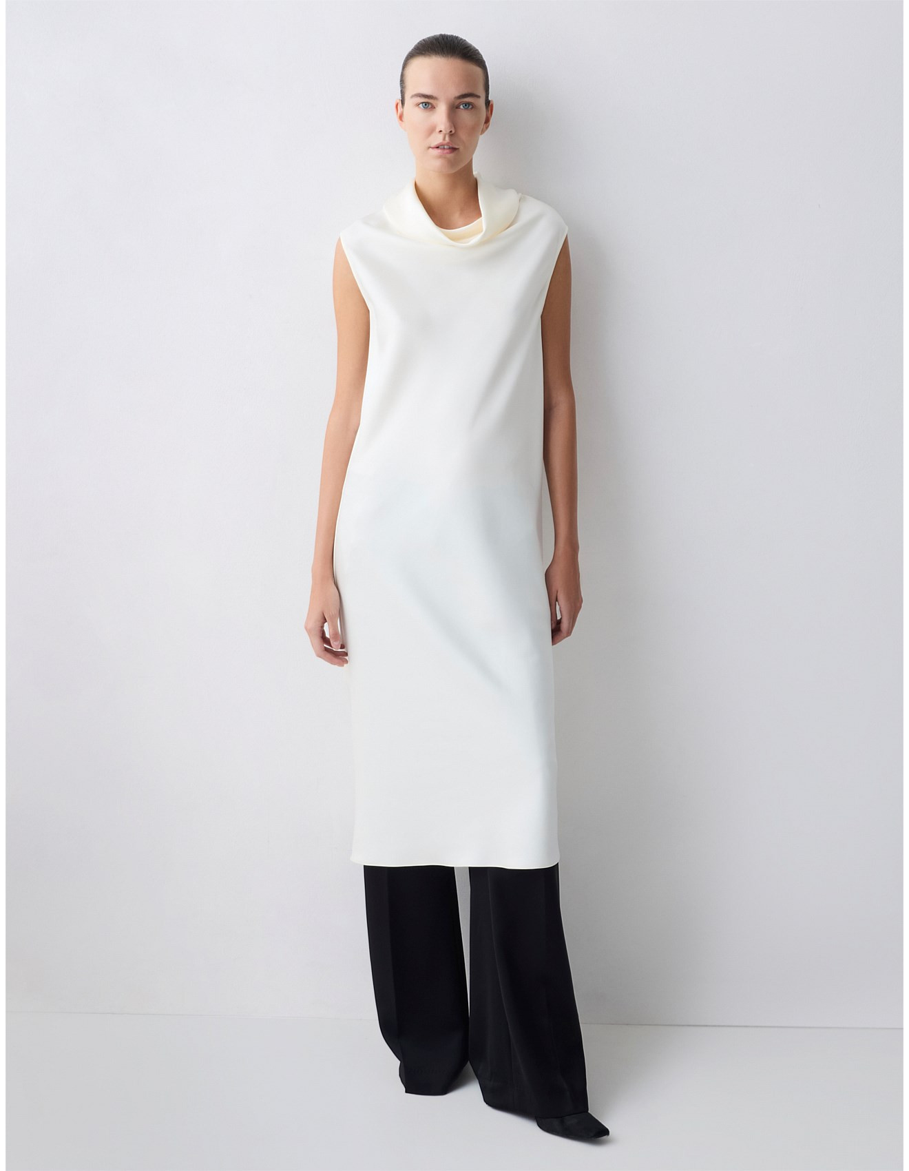 CREAM SATIN VEIL DRESS | David Jones (Australia & New Zealand)