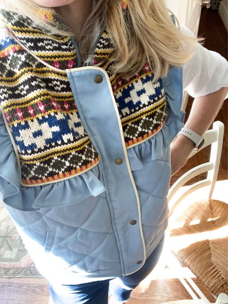 Vest. Hunter bell. Embroidered vest. Ranch style. Round top outfit. 

#LTKHoliday #LTKSeasonal